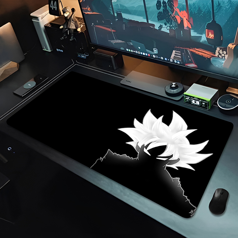 Gaming Accessories For Gaming Desk - DBZ Black Anime Mouse Pad Dragon
