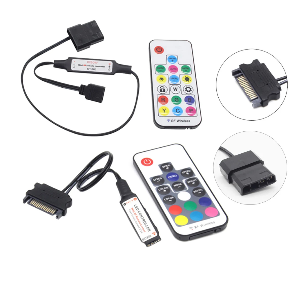 Fan Hub Rgb Controller - SATA Molex RGB Controller 5V 3Pin