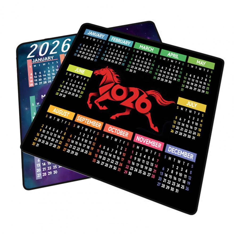 Gaming Accessories For Gaming Desk - 2026 Calendar Mouse Pad Waterproof Home