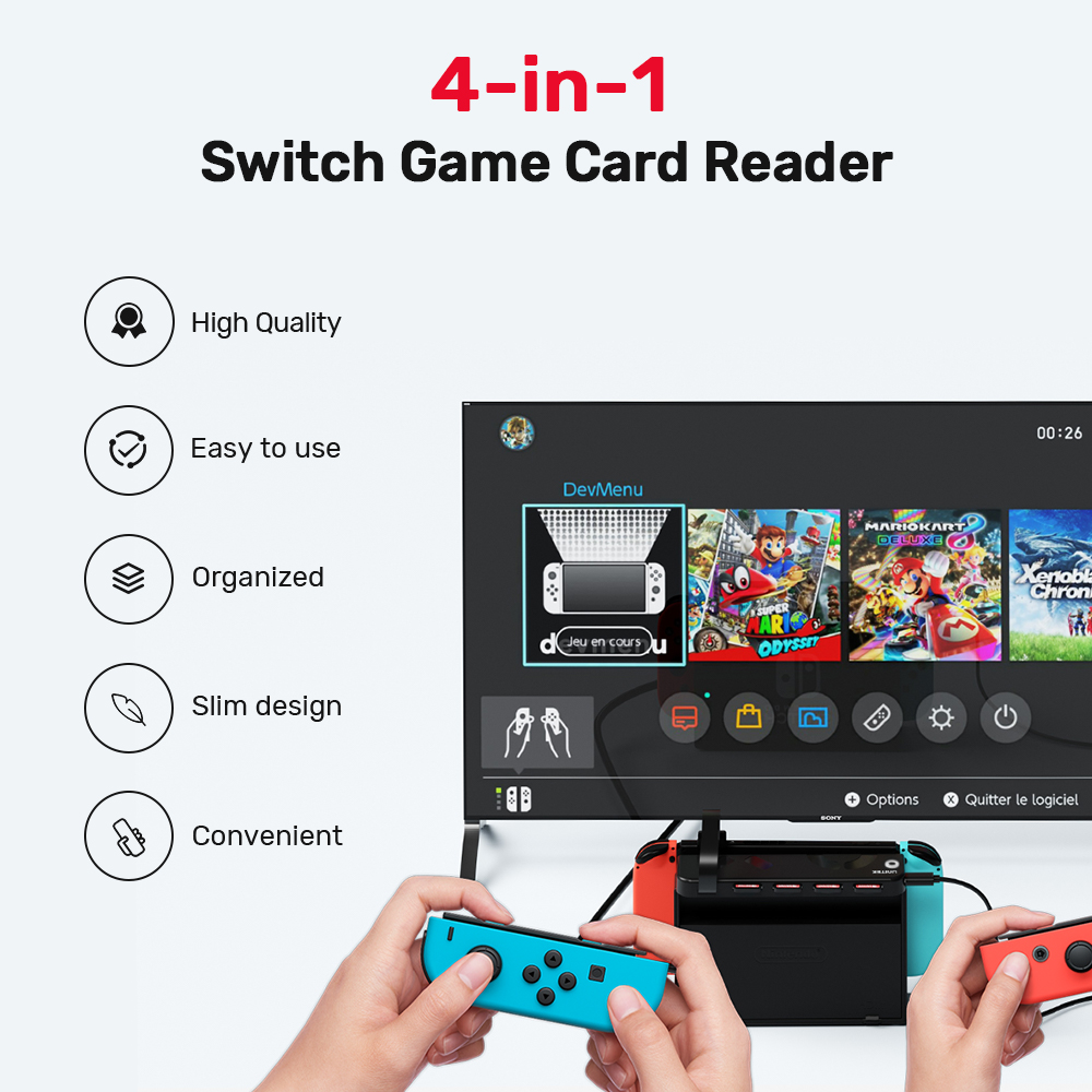 Gaming Accessories Holder - G1002D Portable Game Card Reader for