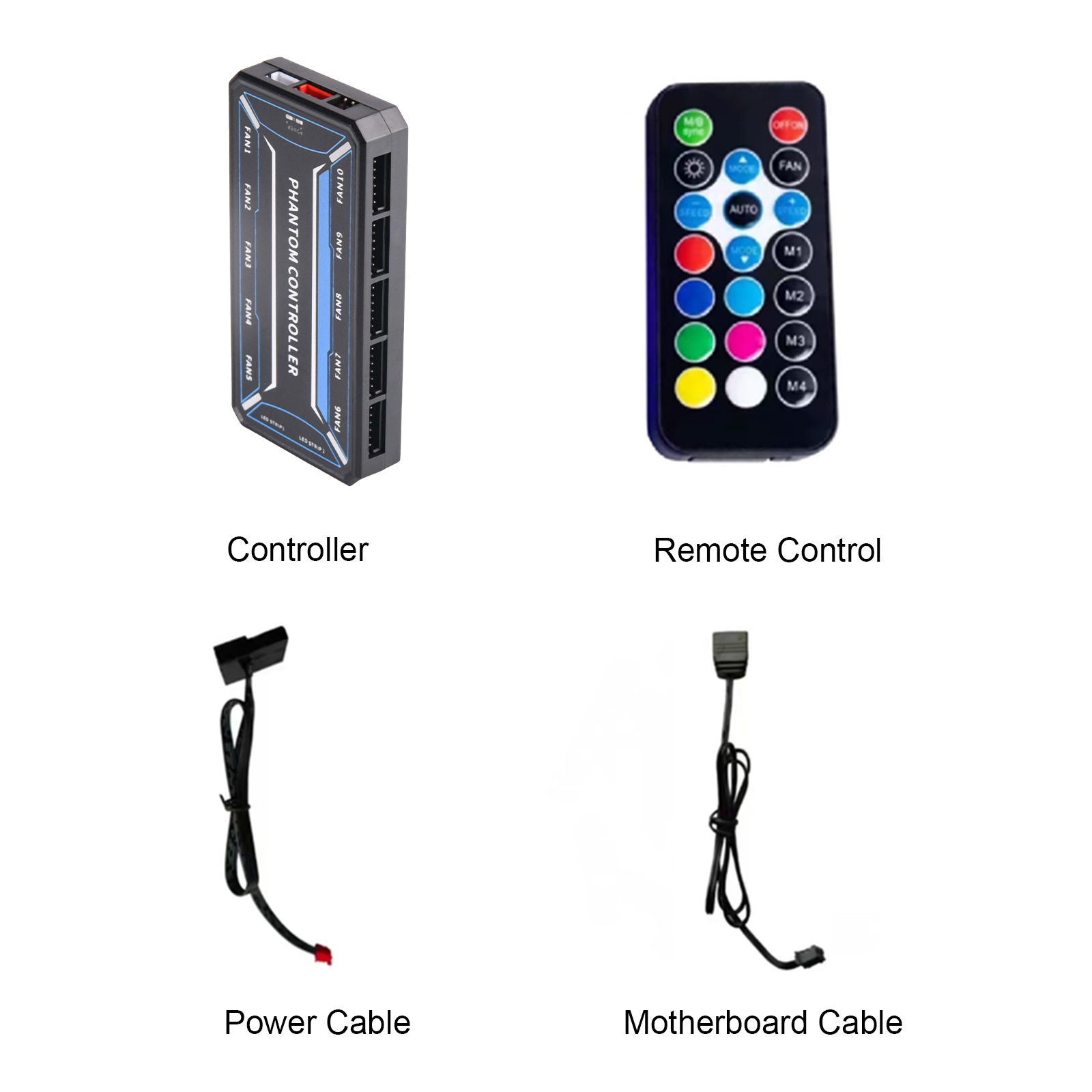 Fan Hub Rgb Controller - 6Pin 10-Port Computer ARGB Fan Hub