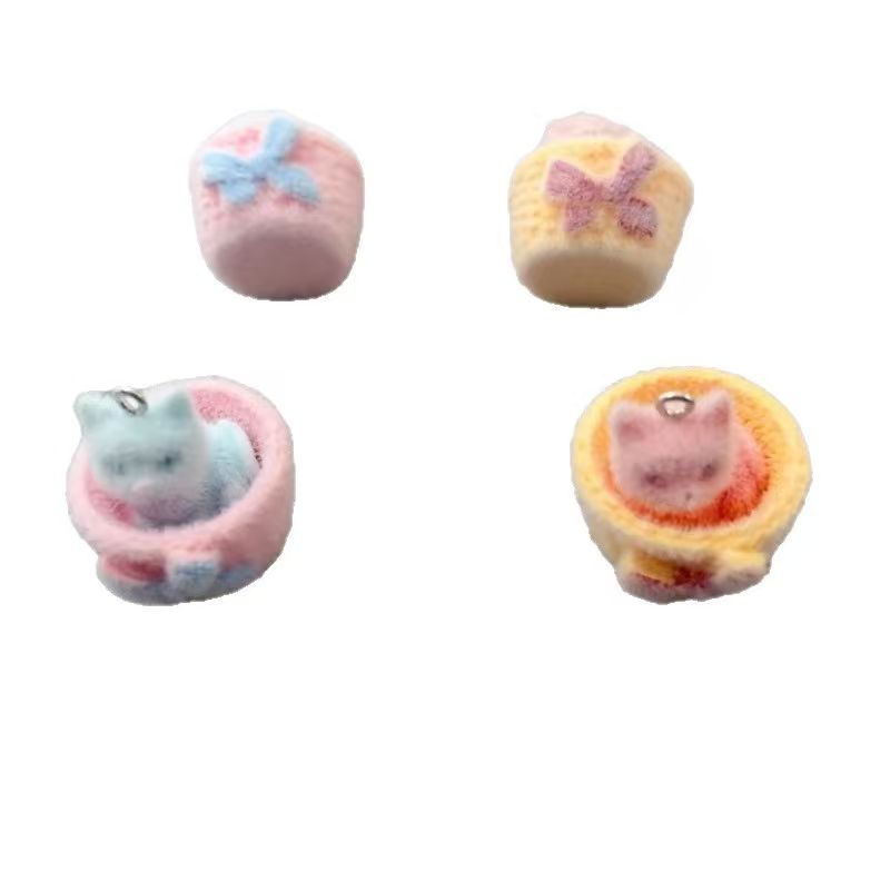4pcs 3D plush resin cat pendan - Gaming Accessories Gifts ulasan dan harga