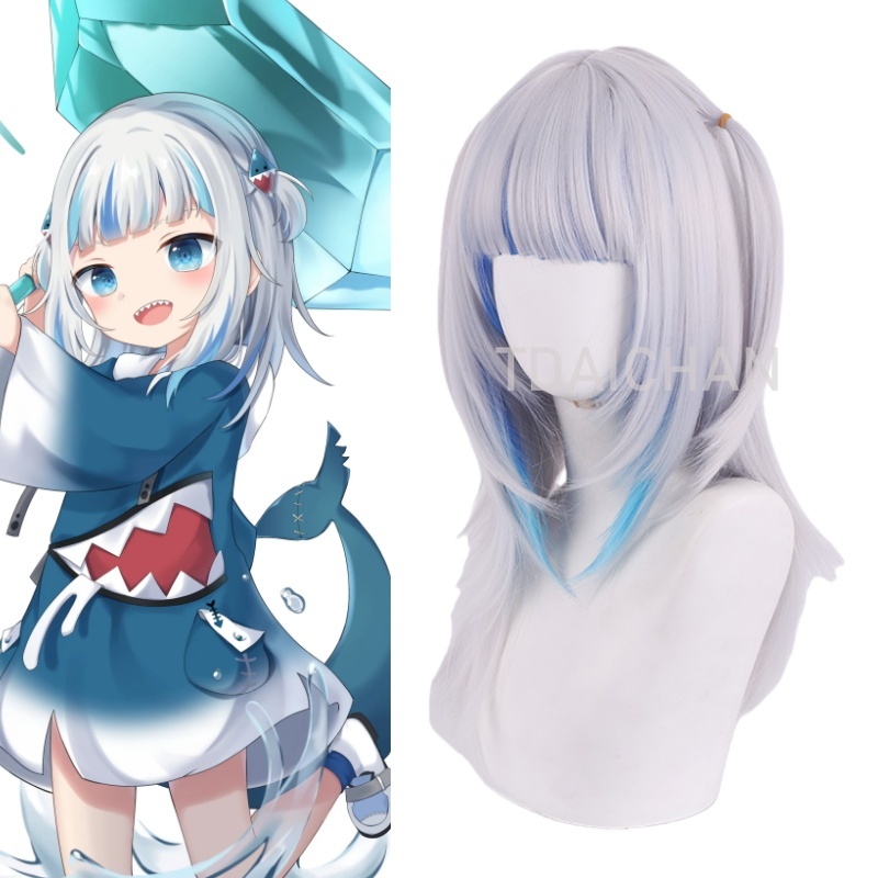 2025 Gawr Gura Cosplay Wig Whi - Gaming Accessories Korea ulasan dan harga
