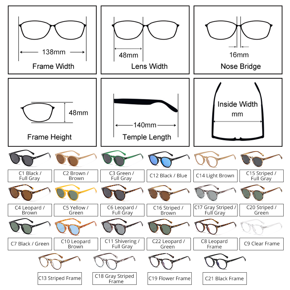 Retro TR90 Round Eyeglass Fram - Gaming Accessories Korea ulasan dan harga