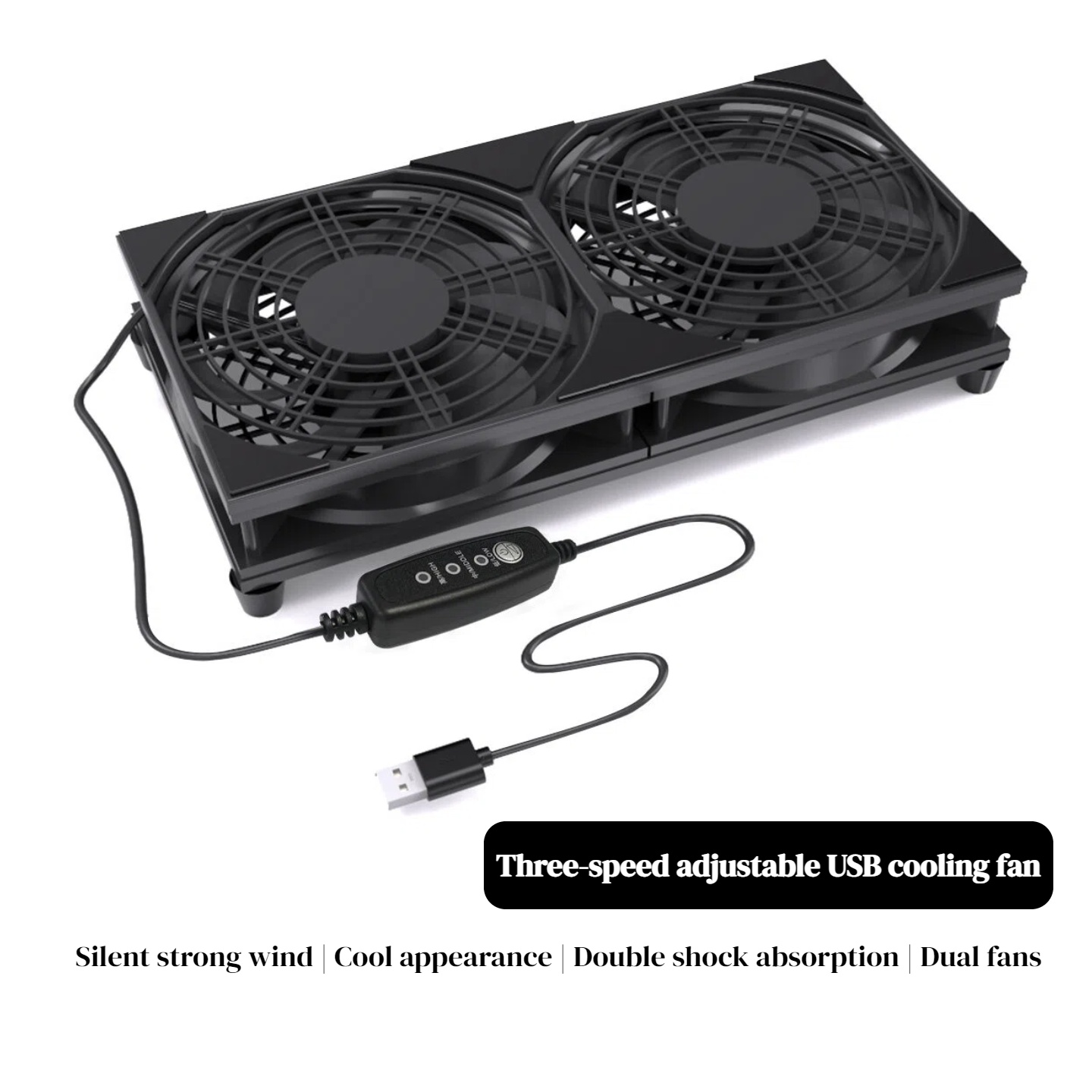 Dual USB Cooling Fan with 3-Sp - Fan Hub Rgb Controller ulasan dan harga