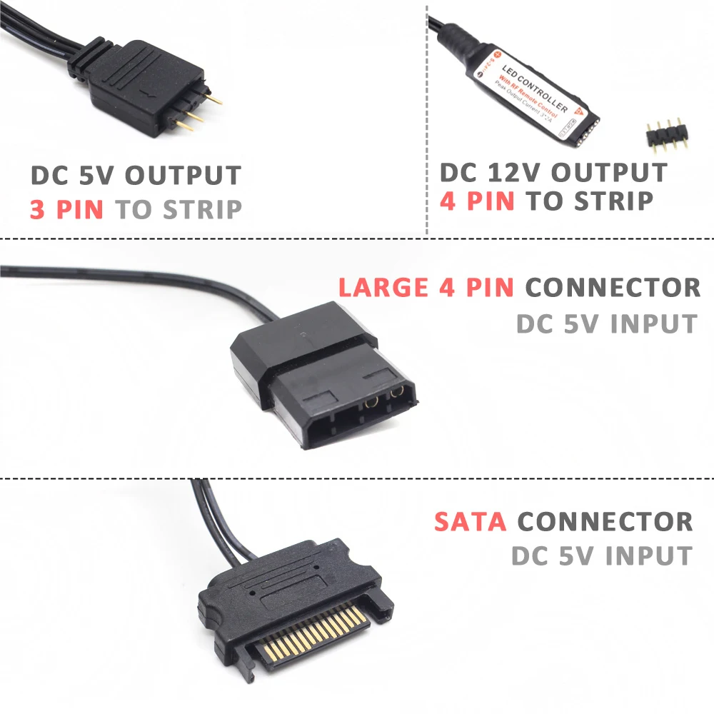 SATA Molex RGB Controller 5V 3 - Fan Hub Rgb Controller ulasan dan harga