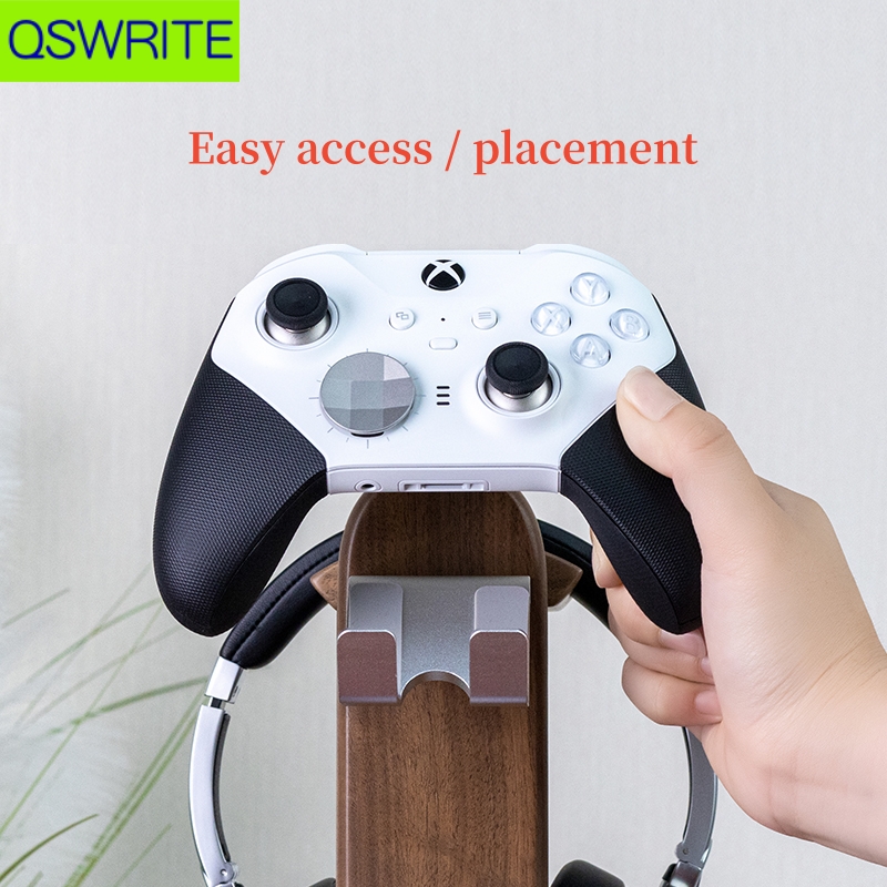 Solid Walnut Wood PS5 Controll - Gaming Accessories Holder ulasan dan harga
