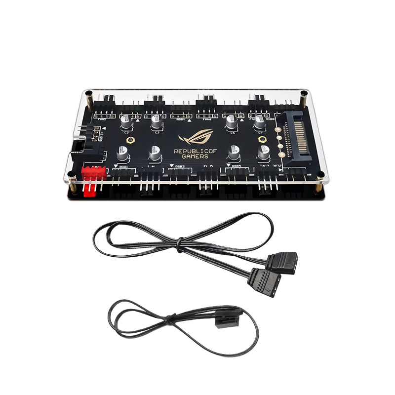 8 Port ARGB PWM Fan Hub, 5V 3P - Fan Hub Rgb Controller ulasan dan harga