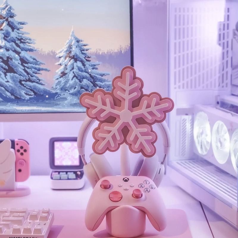 Snowflake Headphone Stand 3D P - Gaming Accessories To 3D Print ulasan dan harga