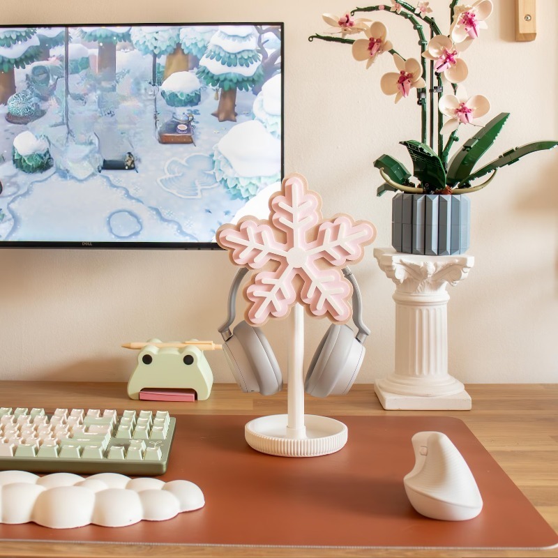 Snowflake Headphone Stand 3D P - Gaming Accessories To 3D Print ulasan dan harga