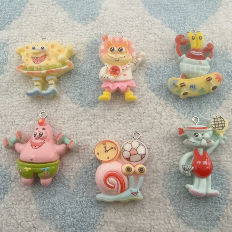 10pcs cartoon resin pendant, D - Gaming Accessories Gifts ulasan dan harga