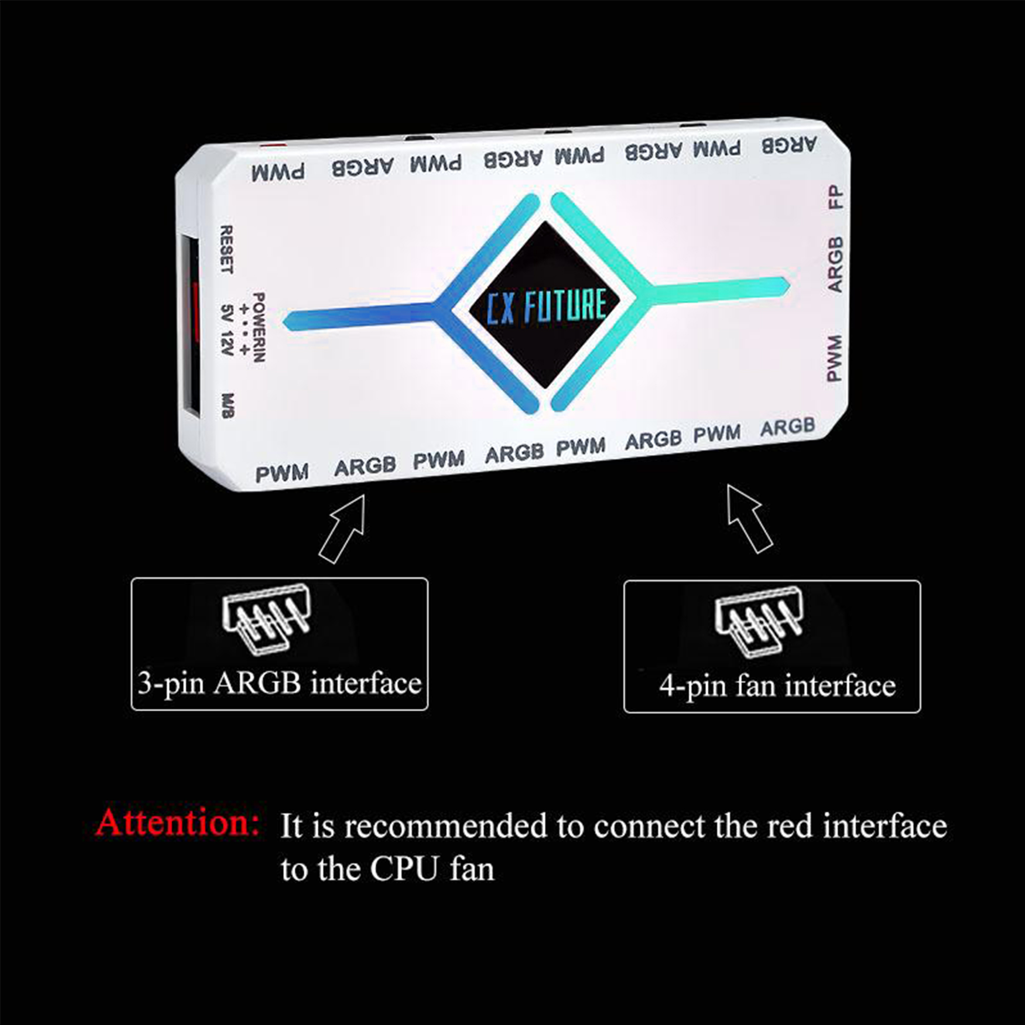 PC ARGB Case Fan Controller -  - Fan Hub Rgb Controller ulasan dan harga