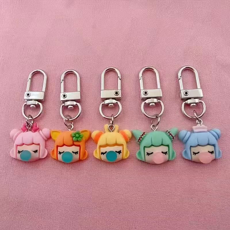 5pcs resin girl keychain, suit - Gaming Accessories Gifts ulasan dan harga