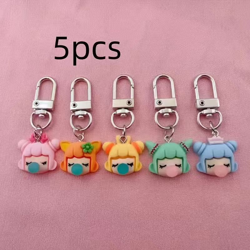 5pcs resin girl keychain, suit - Gaming Accessories Gifts ulasan dan harga