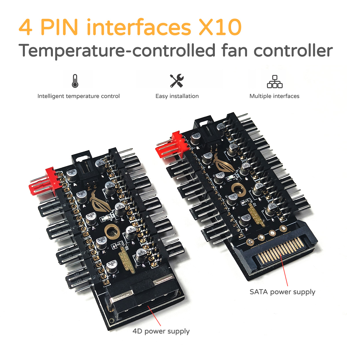 10 Port 12V 4Pin PWM Fan Contr - Fan Hub Rgb Controller ulasan dan harga