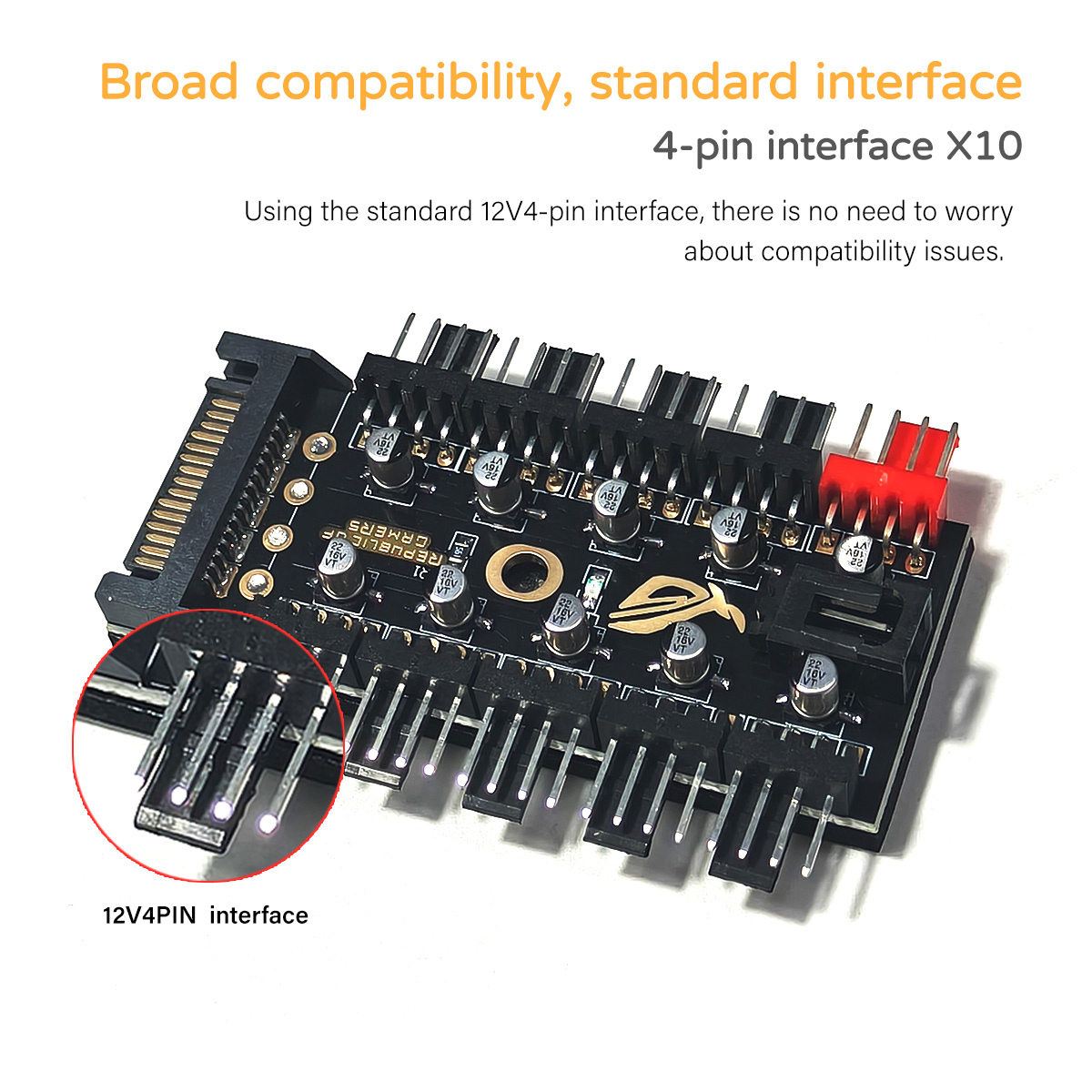 10 Port 12V 4Pin PWM Fan Contr - Fan Hub Rgb Controller ulasan dan harga