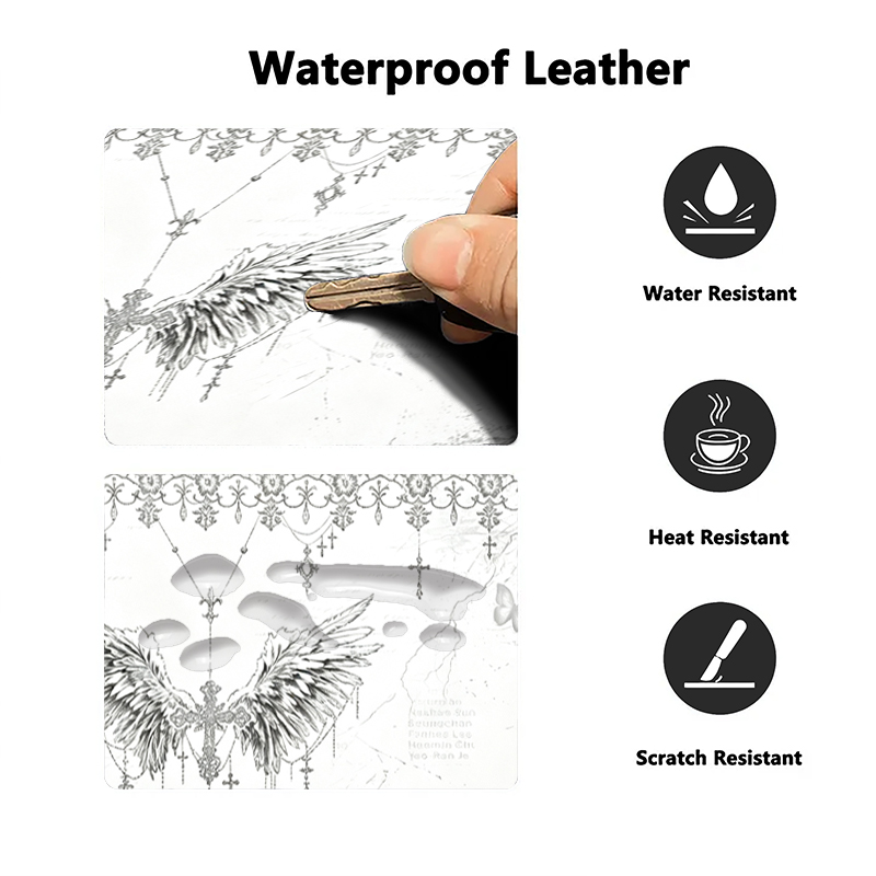 Leather Mousepad Black White A - Gaming Accessories For Gaming Desk ulasan dan harga