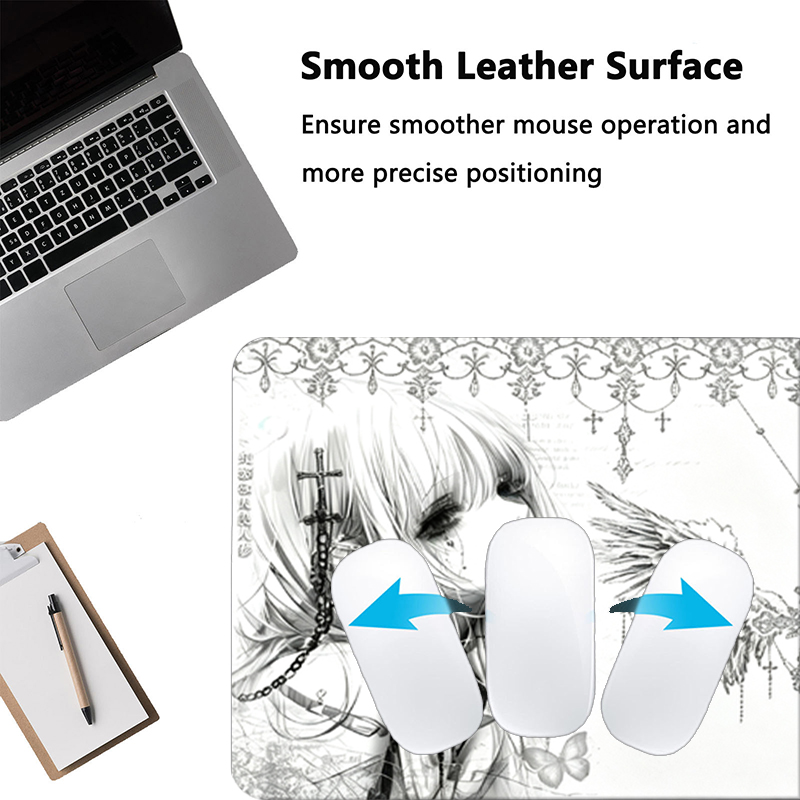 Leather Mousepad Black White A - Gaming Accessories For Gaming Desk ulasan dan harga